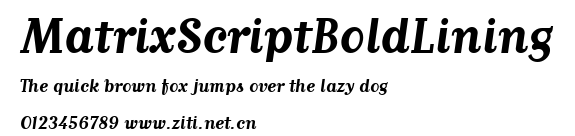 MatrixScriptBoldLining.ttf字體轉換器圖片