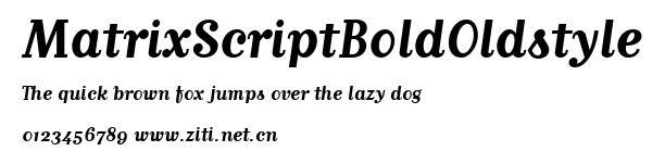 MatrixScriptBoldOldstyle.ttf字體轉換器圖片
