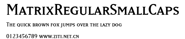 MatrixRegularSmallCaps.ttf字體轉換器圖片