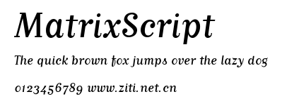 MatrixScript.ttf字體轉換器圖片