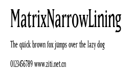 MatrixNarrowLining.ttf字體轉換器圖片