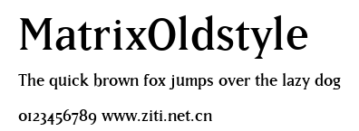 MatrixOldstyle.ttf字體轉換器圖片