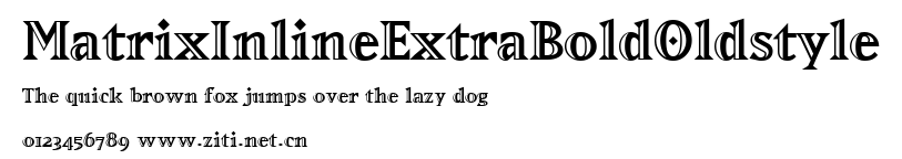 MatrixInlineExtraBoldOldstyle.ttf字體轉換器圖片