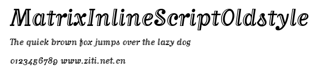 MatrixInlineScriptOldstyle.ttf字體轉換器圖片