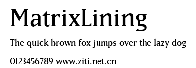 MatrixLining.ttf字體轉換器圖片