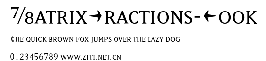 MatrixFractions-Book.ttf字體轉換器圖片