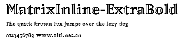 MatrixInline-ExtraBold.ttf字體轉換器圖片