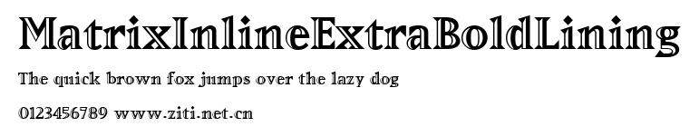 MatrixInlineExtraBoldLining.ttf字體轉換器圖片