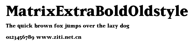 MatrixExtraBoldOldstyle.ttf字體轉換器圖片