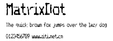 MatrixDot.ttf字體轉換器圖片