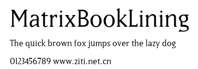 MatrixBookLining.ttf字體轉換器圖片