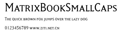 MatrixBookSmallCaps.ttf字體轉換器圖片