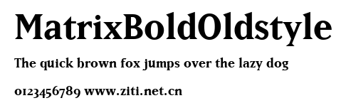 MatrixBoldOldstyle.ttf字體轉換器圖片