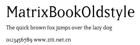 MatrixBookOldstyle.ttf字體轉換器圖片