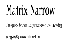 Matrix-Narrow.ttf字體轉換器圖片