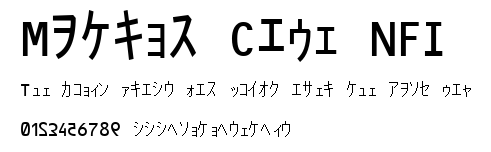 Matrix Code NFI.ttf字體轉換器圖片