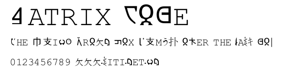 Matrix Code.ttf字體轉換器圖片