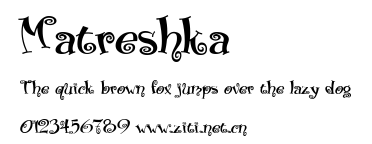 Matreshka.ttf字體轉換器圖片