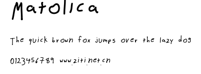 Matolica.ttf字體轉換器圖片