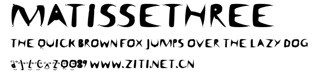 MatisseThree.ttf字體轉換器圖片