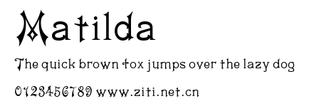 Matilda.ttf字體轉換器圖片