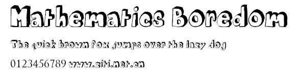 Mathematics Boredom.ttf字體轉換器圖片