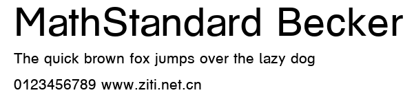 MathStandard Becker.ttf字體轉換器圖片