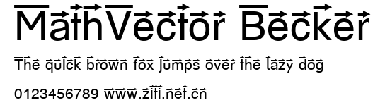 MathVector Becker.ttf字體轉換器圖片