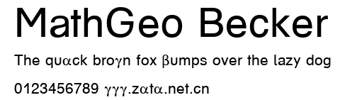 MathGeo Becker.ttf字體轉換器圖片