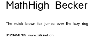 MathHigh Becker.ttf字體轉換器圖片