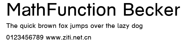 MathFunction Becker.ttf字體轉換器圖片