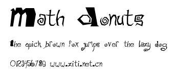 Math Donuts.ttf字體轉換器圖片
