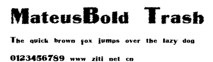 MateusBold Trash.ttf字體轉換器圖片