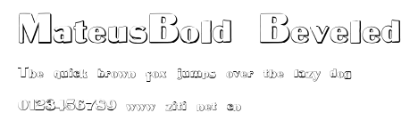 MateusBold Beveled.ttf字體轉換器圖片