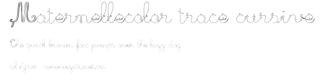 Maternellecolor trace cursive.ttf字體轉換器圖片