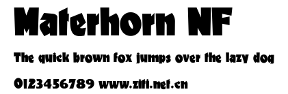 Materhorn NF.ttf字體轉換器圖片
