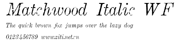 Matchwood Italic WF.ttf字體轉換器圖片
