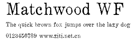 Matchwood WF.ttf字體轉換器圖片