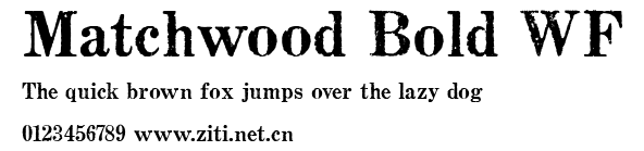 Matchwood Bold WF.ttf字體轉換器圖片