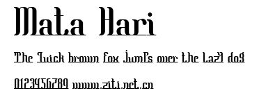 Mata Hari.ttf字體轉換器圖片