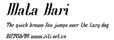 Mata Hari.ttf字體轉換器圖片