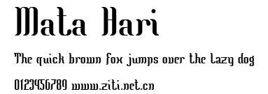 Mata Hari.ttf字體轉換器圖片