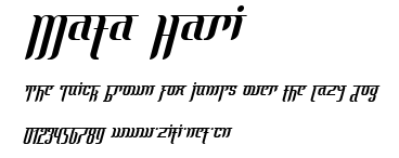 Mata Hari.ttf字體轉換器圖片