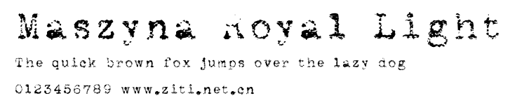 Maszyna Royal Light.ttf字體轉換器圖片