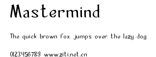 Mastermind.ttf字體轉換器圖片