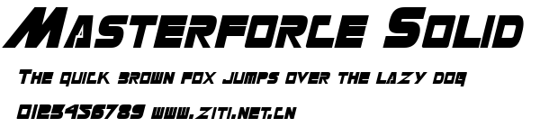 Masterforce Solid.ttf字體轉換器圖片