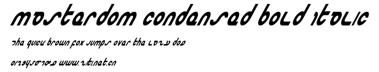 Masterdom Condensed Bold Italic.ttf字體轉換器圖片