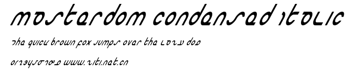 Masterdom Condensed Italic.ttf字體轉換器圖片