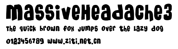 MassiveHeadache3.ttf字體轉換器圖片