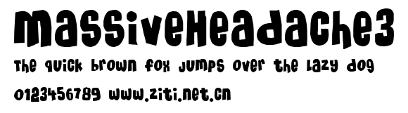 MassiveHeadache3.ttf字體轉換器圖片